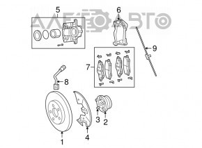 Диск тормозной передний левый Dodge Grand Caravan 11-20 330/28мм ржавый