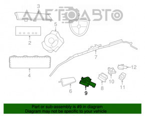 Senzorul airbag-ului frontal stânga pentru televizorul Dodge Grand Caravan 11-20.