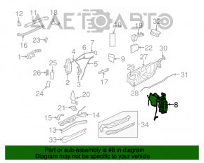 Blocare ușă spate stânga Dodge Grand Caravan 11-20