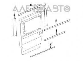 Capac usa spate inferioara stanga pentru Dodge Grand Caravan 11-20 in culoare.