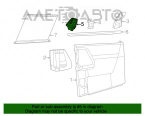 Controlul geamului electric din spate, stânga, pentru Dodge Grand Caravan 11-20