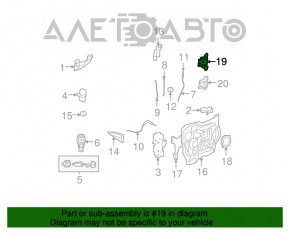 Buclele superioare ale ușii cu limitatorul din față, stânga, Dodge Grand Caravan 11-20