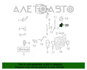 Buclea ușii față stânga inferioară Dodge Grand Caravan 11-20