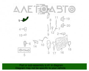 Mânerul ușii exterioare din față dreapta pentru Dodge Grand Caravan 11-20