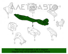 Amplificatorul de subcadru frontal al Dodge Grand Caravan 11-20 este rupt, silentios