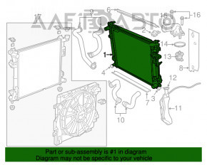 Radiator de răcire a apei Dodge Grand Caravan 11-20