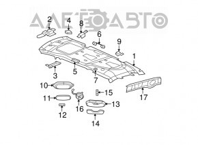 Обшивка потолка Dodge Grand Caravan 11-20