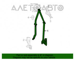 Centura de siguranță pentru șofer Dodge Grand Caravan 11-20 negru