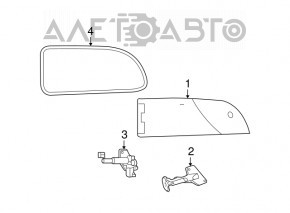 Blocare fereastră cu motor spate stânga asamblată Dodge Grand Caravan 11-20