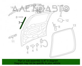 Amortizorul ușii portbagajului stâng pentru Dodge Grand Caravan 11-20