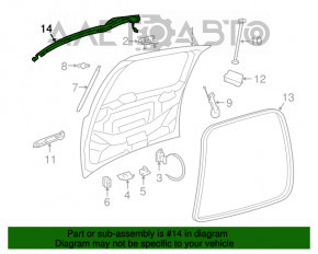 Senzorul de înclinare a ușii portbagajului dreapta pentru Dodge Grand Caravan 11-20 electric