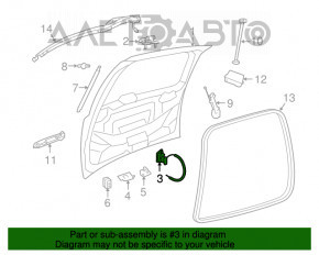 Замок двери багажника Dodge Grand Caravan 11-20