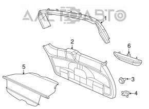 Capacul portbagajului superior al usii Dodge Grand Caravan 11-20