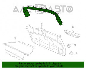 Capacul portbagajului superior al Dodge Grand Caravan 11-20 gri, plasticul a început să se decoloreze, zgârieturi.