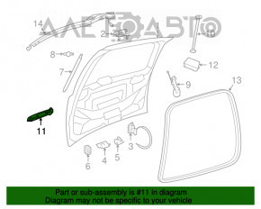 Capac portbagaj Dodge Grand Caravan 11-20 cu maner, fără cameră.