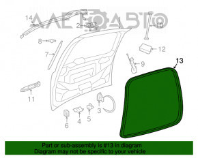 Garnitură de etanșare din cauciuc pentru portbagajul Dodge Grand Caravan 11-20