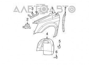 Aripa din față stânga Dodge Grand Caravan 11-20