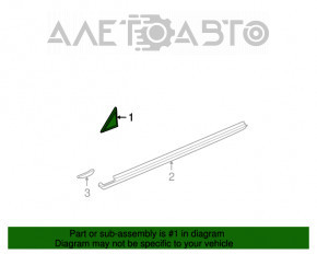 Moldura triunghiulară capac aripi stânga Dodge Grand Caravan 11-20 negru