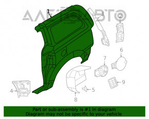 Aripa spate dreapta a un sfert Dodge Grand Caravan 11-20