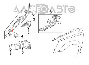 Partea din față stânga Dodge Grand Caravan 11-20