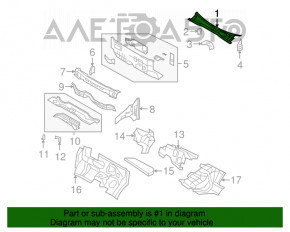 Grila stergatoarelor din plastic pentru Dodge Grand Caravan 11-20