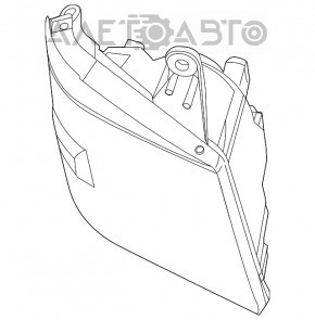 Far stânga față goală Dodge Grand Caravan 11-20 crom