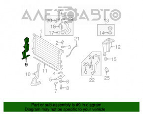 Дефлектор радиатора правый Audi A4 B8 13-16 2.0T OEM