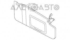 Козырек правый Audi A4 B8 13-16 рест беж, без крючка