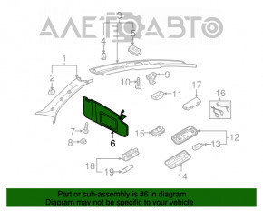 Козырек правый Audi A4 B8 13-16 рест беж, без крючка