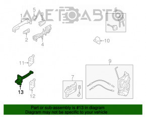 Limitatorul ușii din spate dreapta pentru Subaru XV Crosstrek 13-17