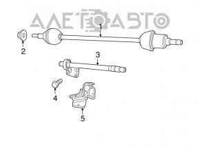 Ax cu roți față stânga Dodge Grand Caravan 11-20