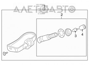 Senzor de presiune a roților Chevrolet Volt 16- 433MHz nou OEM original