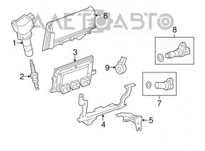 Blocul ECU al calculatorului motorului Acura ILX 13- 2.0