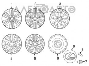 Комплект дисков R17 x 7j 5*114,3 4шт Lexus ES300h ES350 13-15 дорест