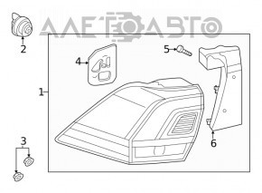 Lampa exterioară aripă stângă VW Tiguan 18- SUA, crom lucios.