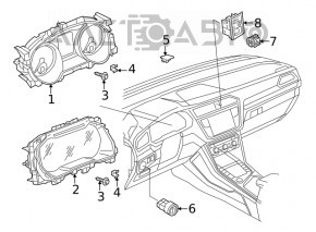 Panoul de instrumente VW Tiguan 18- SE, 49k zgârieturi.