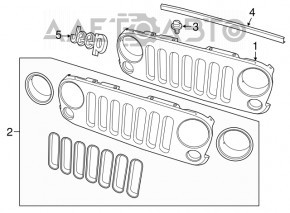 Эмблема надпись JEEP капота Jeep Patriot 11-17