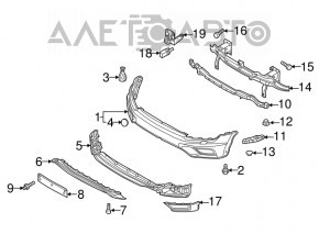 Reglarea spoilerului frontal inferior VW Tiguan 18-