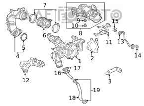 Turbina de pe Honda Accord 18-22 este defectă, trebuie reparată.