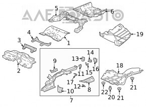 Корыто багажника Honda Accord 18-22 серебро