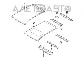 Acoperișul metalic pentru Jeep Patriot 11-17 cu trapă, bare, tăiat.