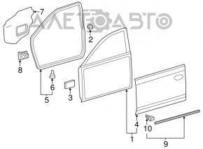 Ușă asamblată față dreapta Toyota Camry v50 12-14 SUA