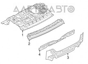 Panoul din spate al Dodge Dart 13-16, 2 piese, argintiu, zdrobit