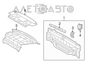 Panoul din spate al Toyota Camry v50 12-14 SUA negru.