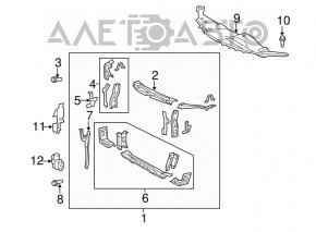 Televizor radiator Toyota Camry v50 12-14 SUA cu grile