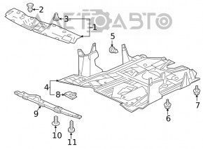 Protecția motorului față Honda Civic X FC 16-21, nou, original