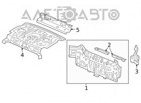 Panoul din spate al Honda Insight 19-22 negru, tăiat.