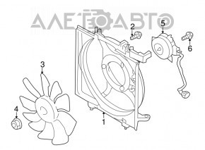 Paletele ventilatorului de răcire stânga pentru Subaru Forester 19- SK, nou, original OEM.