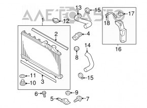 Furtunul de răcire superior pentru Subaru Forester 14-18 SJ 2.5, nou, original OEM