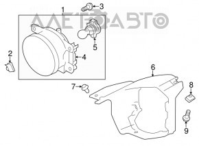 Крепление противотуманной фары левое Subaru XV Crosstrek 13-17